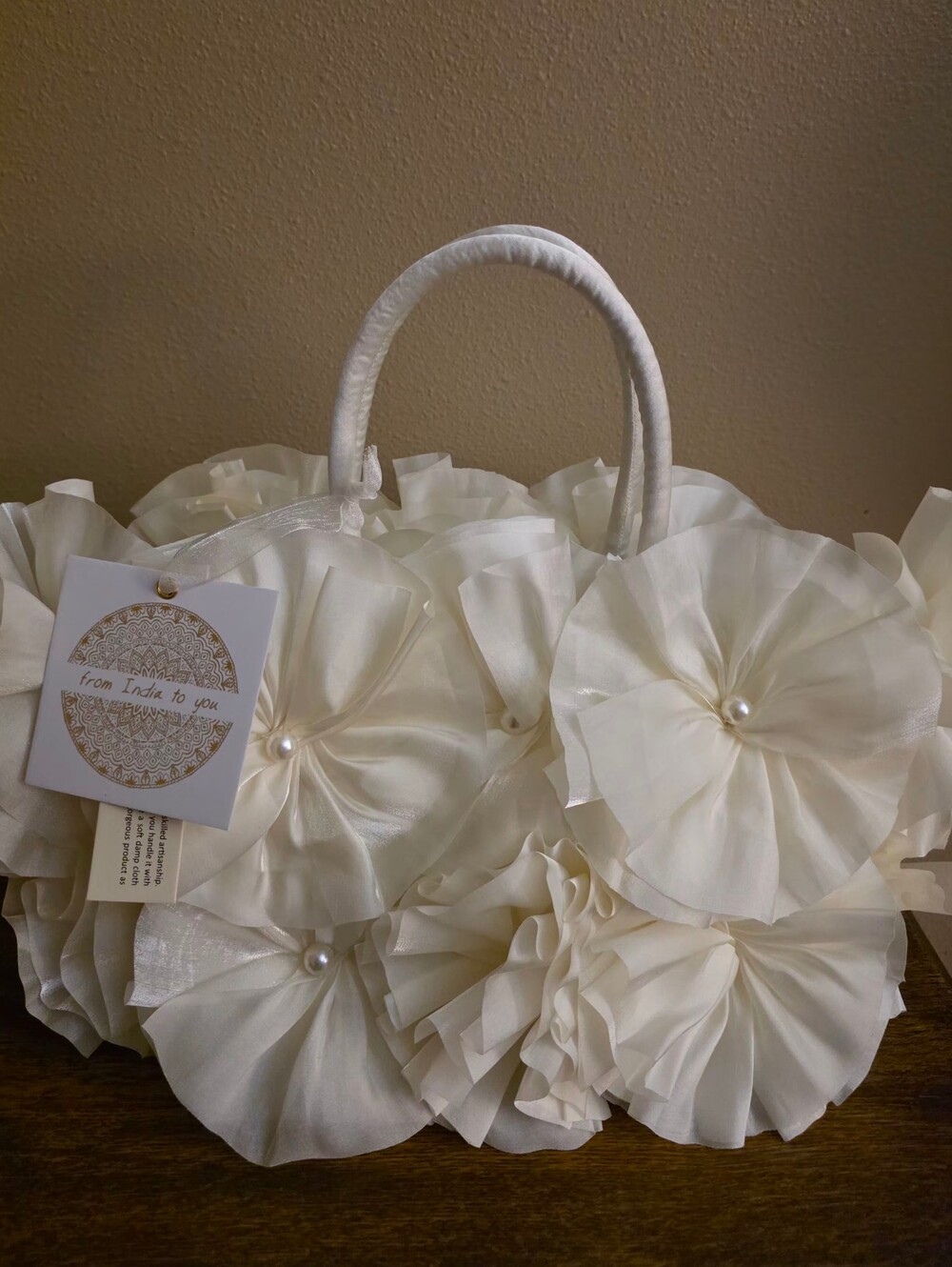 HANDCRAFTED IN INDIA  " From India To You"  BAG WEDDING PROM BRIDAL NWT